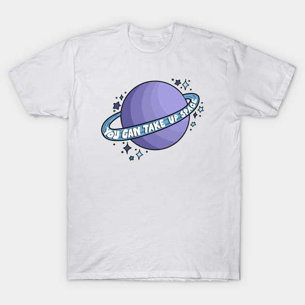 Spacey Planet T-Shirt by Maddie Doodle